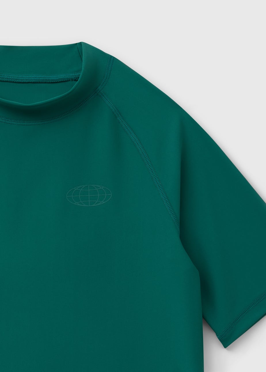 Boys Teal Rash Vest (7-15 Years)