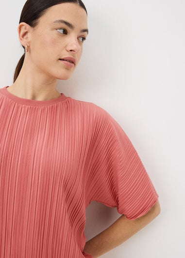 Dusty Pink Pleated Co Ord Top