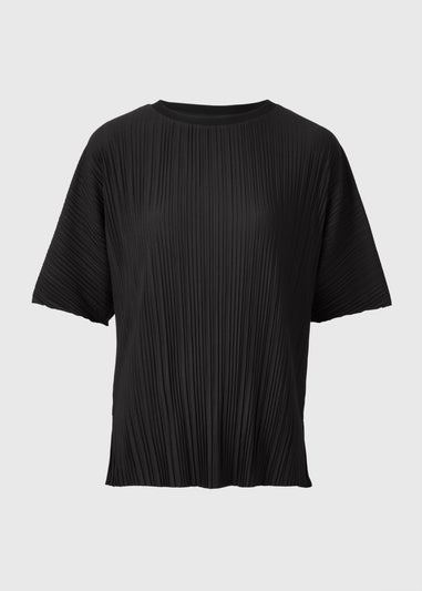 Black Pleated Co Ord Top