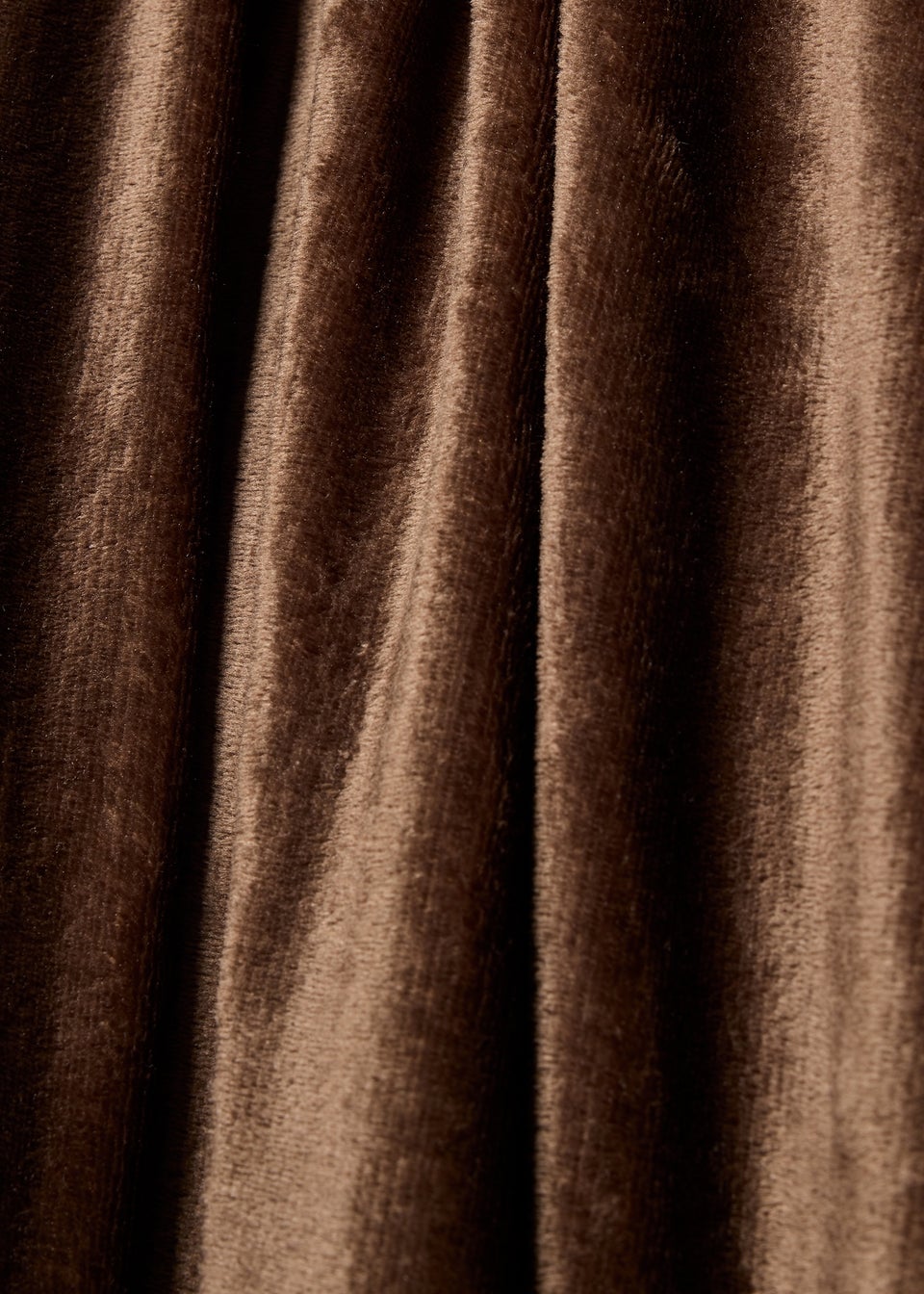 Brown Plain Fleece Throw