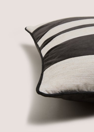 Black Stripe Mono Cushion