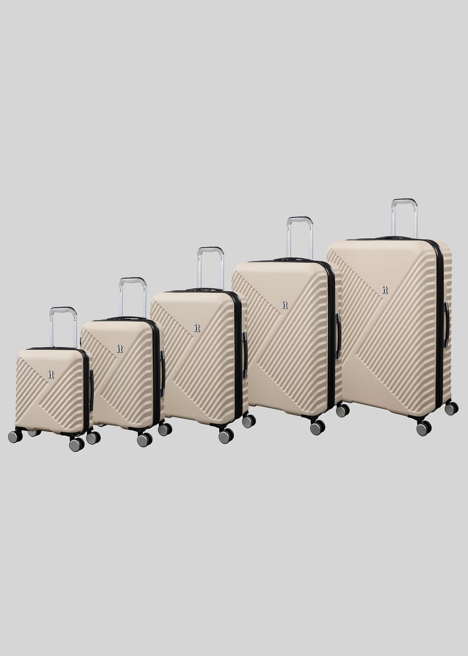 IT Luggage Cream Inclining Hard Suitcase