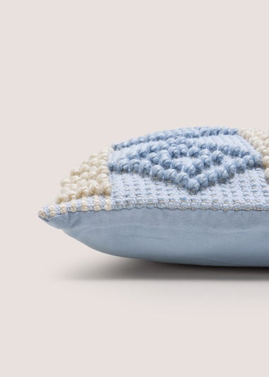 Blue Geo Bobble Cushion