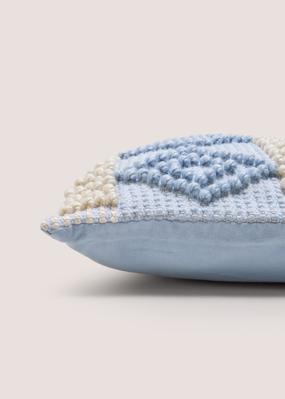 Blue Geo Bobble Cushion