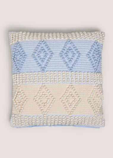 Blue Geo Bobble Cushion