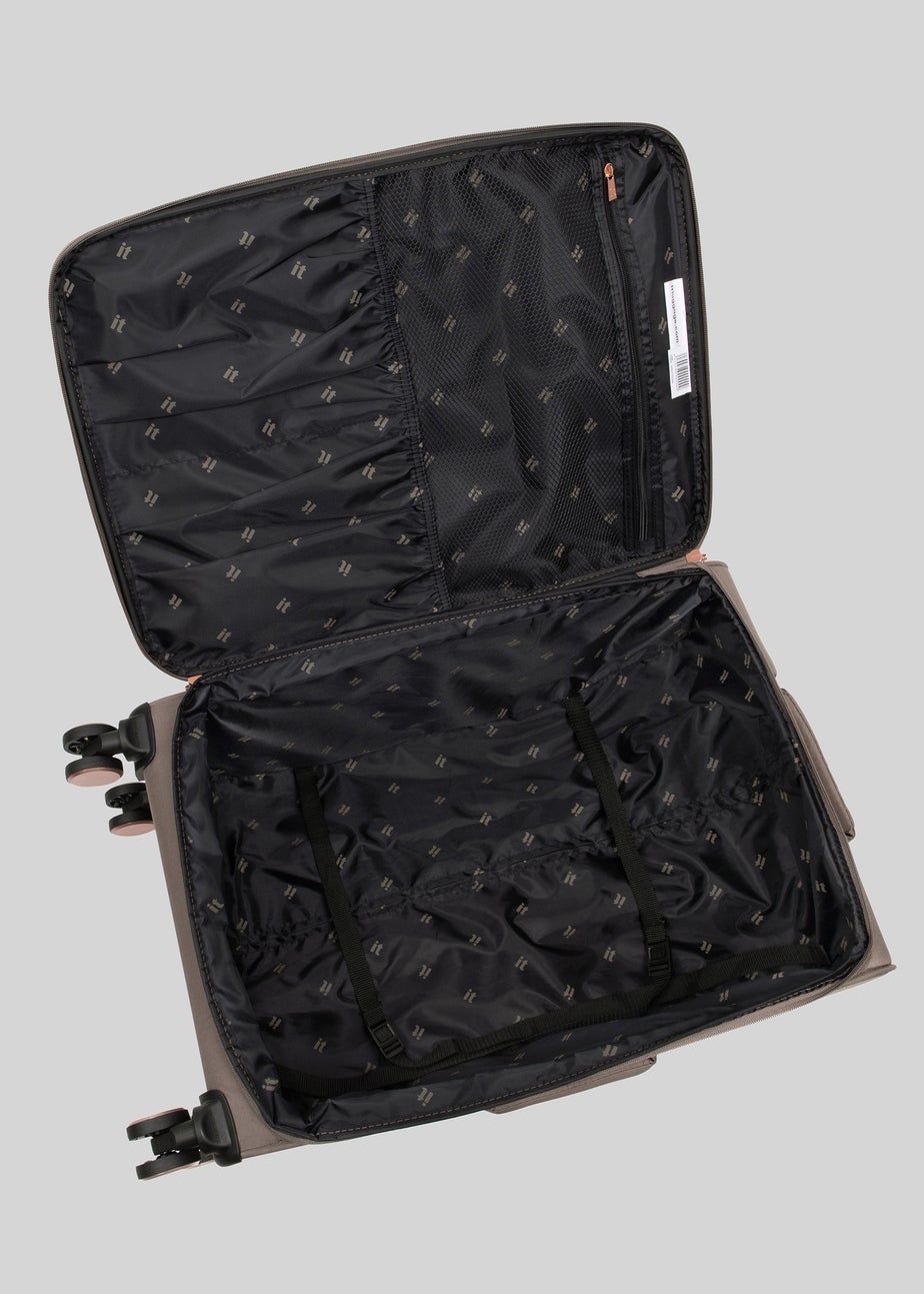 IT Luggage Rock Brown Desirable Soft Suitcase
