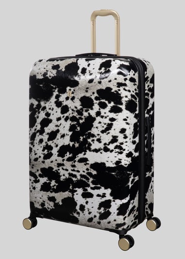 IT Luggage Sheen Cow Print Hard Suitcase