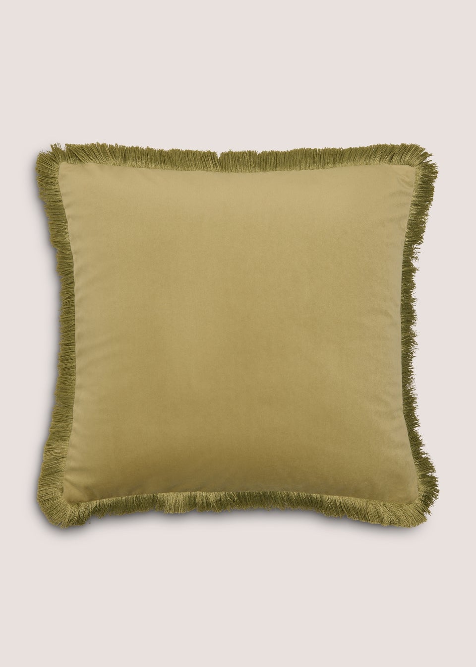Green Fringe Cushion