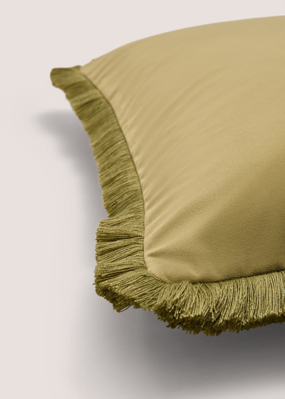 Green Fringe Cushion