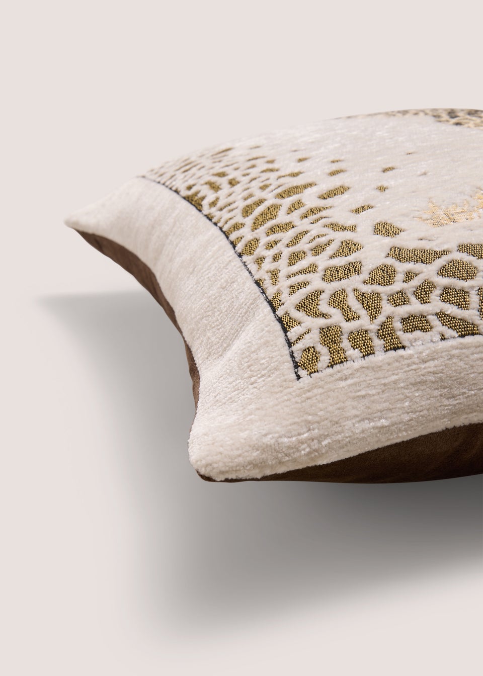 Natural Giraffe Jacquard Cushion