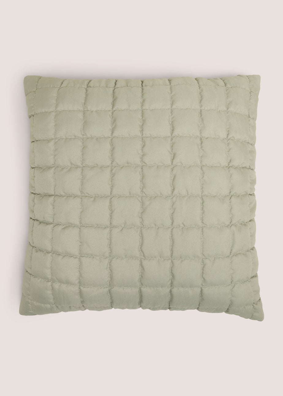 Sage Quilted Cushion