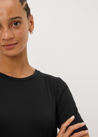 Black T-Shirt Midi Dress