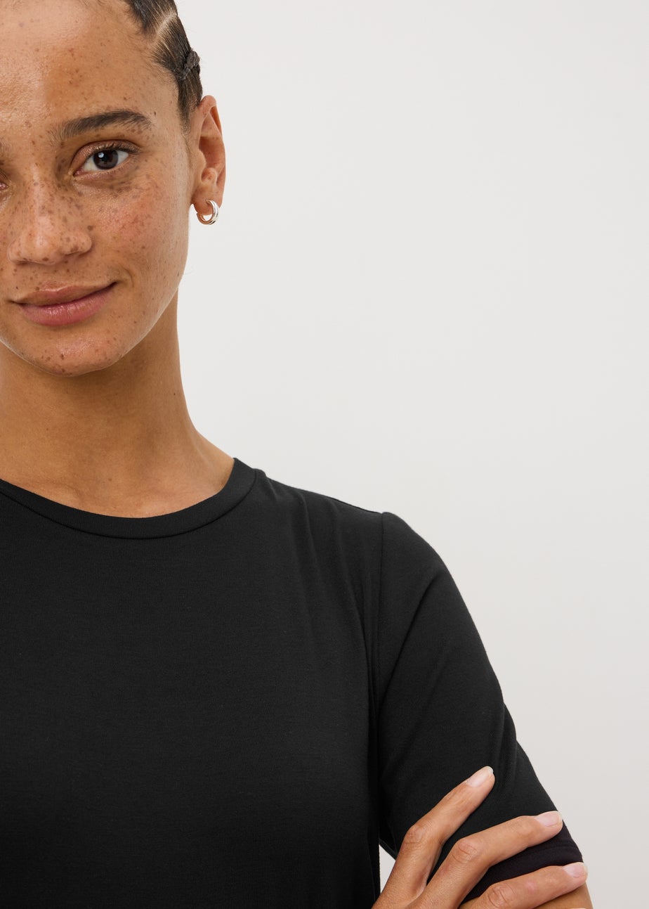 Black T-Shirt Midi Dress