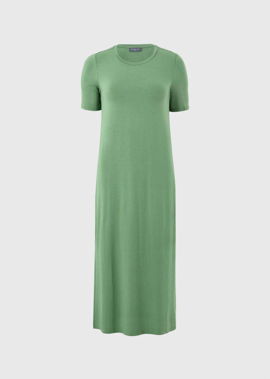 Green T-Shirt Midi Dress