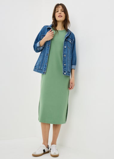 Green T-Shirt Midi Dress