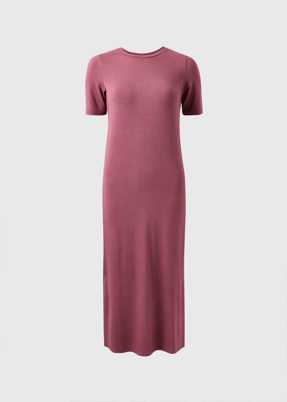 Raspberry T-Shirt Midi Dress