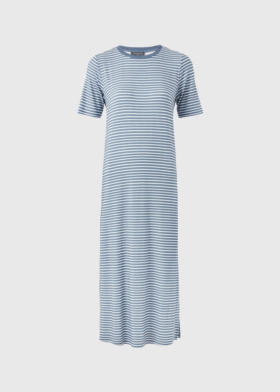 Blue Stripe T-Shirt Midi Dress