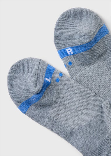 Souluxe 5 Pack Blue Trainer Liner Socks