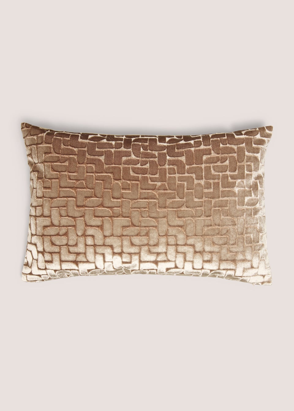 Gold Geometrical Velvet Cushion