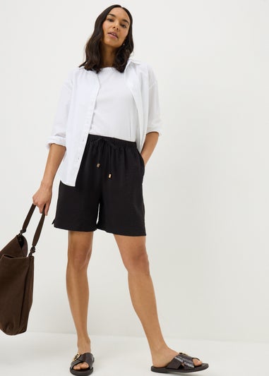 Black Tie Waist Shorts
