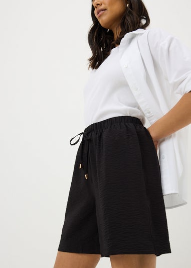 Black Tie Waist Shorts