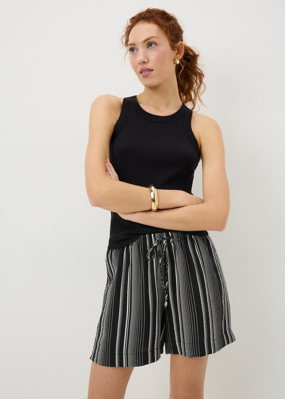 Black Stripe Airflow Shorts
