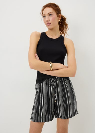Black Stripe Airflow Shorts