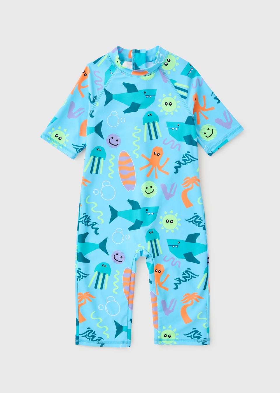 Boys Blue Sea Creature Surf Suit (1-7 years)