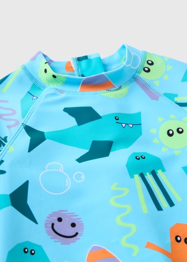 Boys Blue Sea Creature Surf Suit (1-7 years)