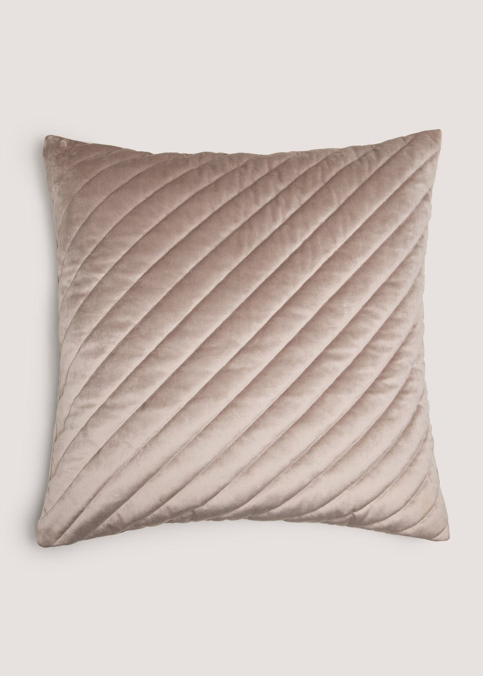 Natural Ribbed Plush Velvet Cushion