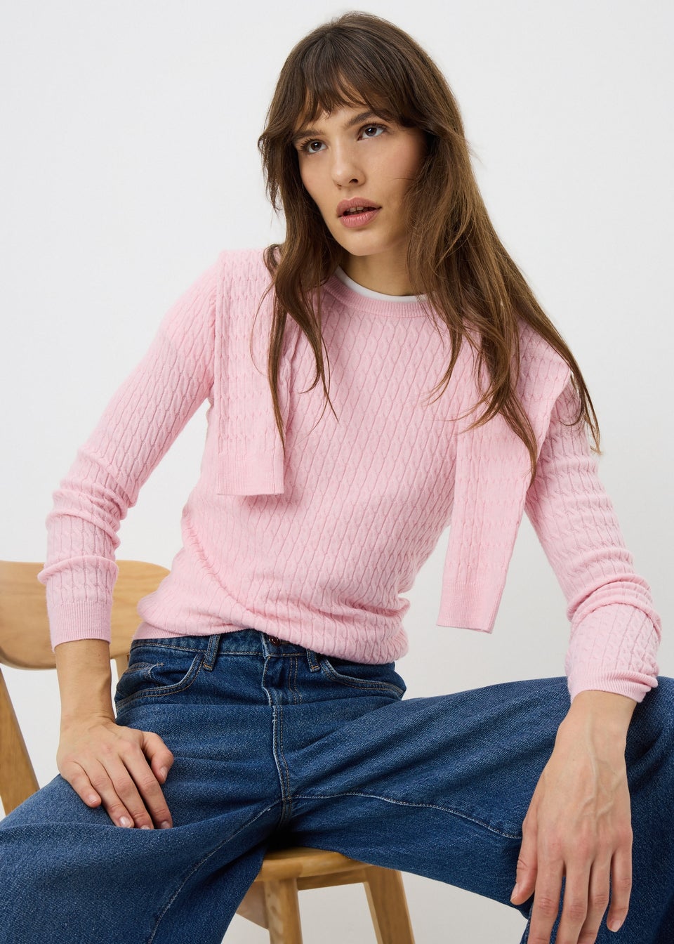 Light Pink Baby Cable Jumper