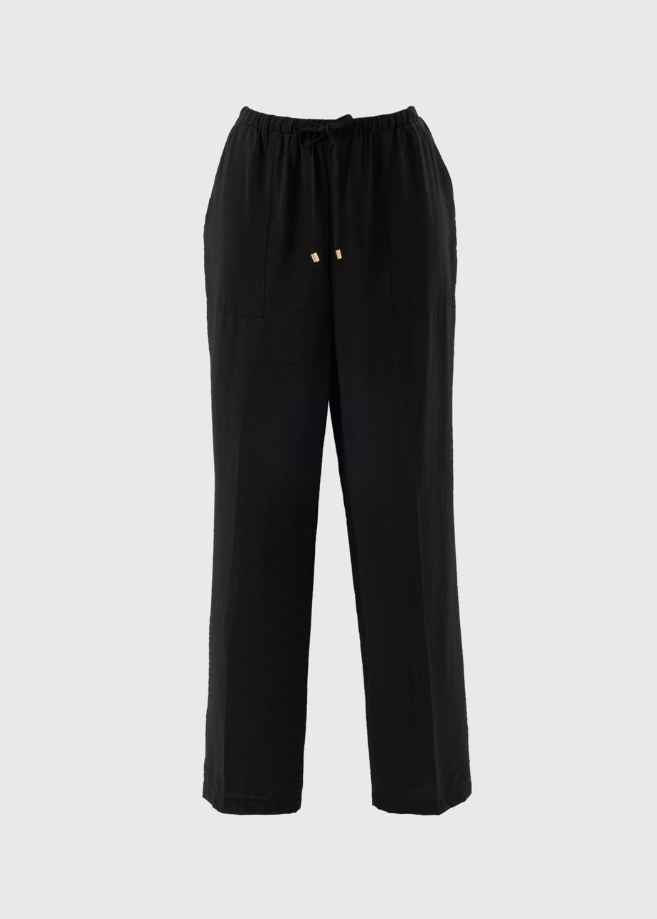 Black Airflow Tapered Trousers