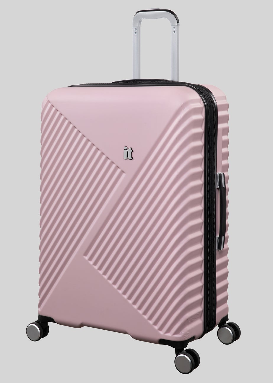 IT Luggage Light Pink Inclining Hard Suitcase