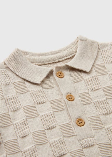 Baby Beige Knitted Romper (Newborn-23mths)