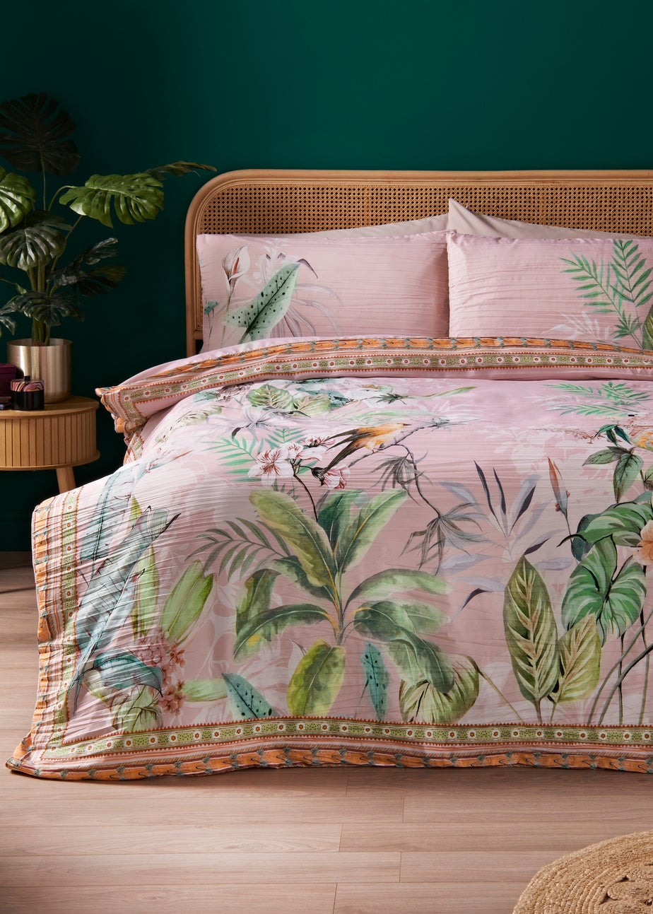 Tropical Birds Crinkle Duvet Set
