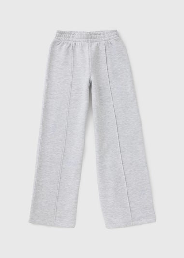 Girls Grey Wide Leg Jogging Bottoms (7-15yrs)
