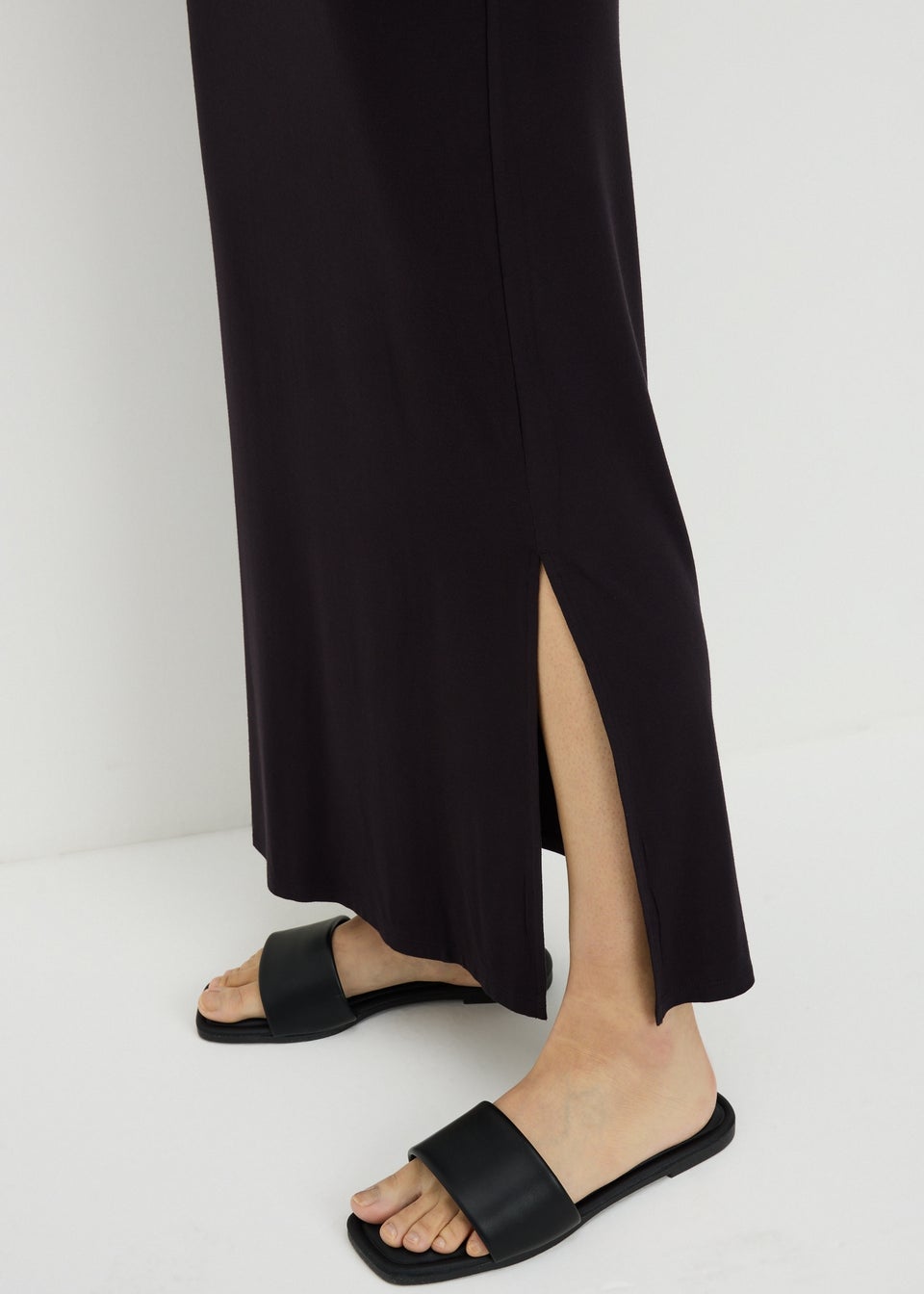 Black Jersey Maxi Skirt
