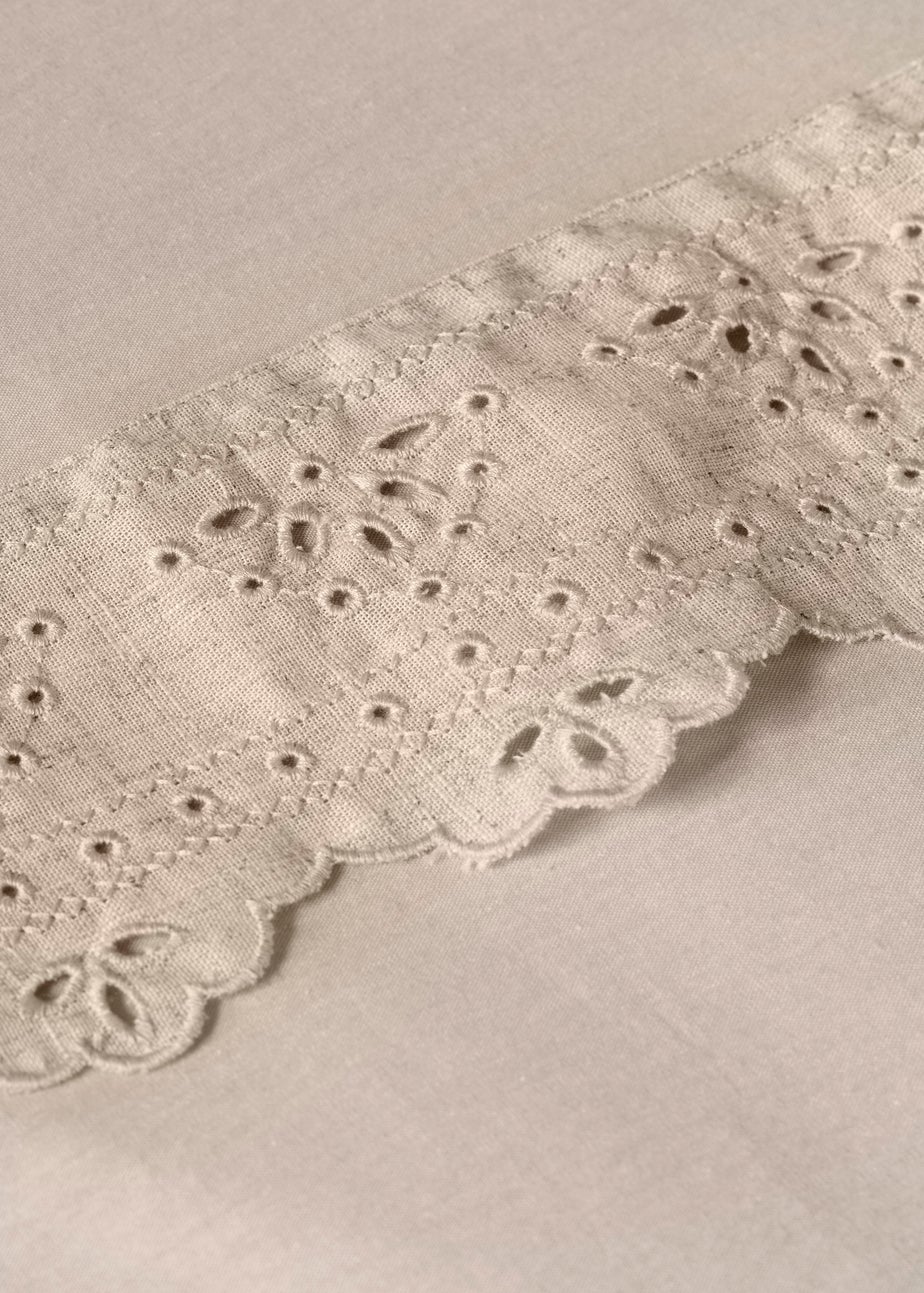 Natural Lace Frill Duvet Set