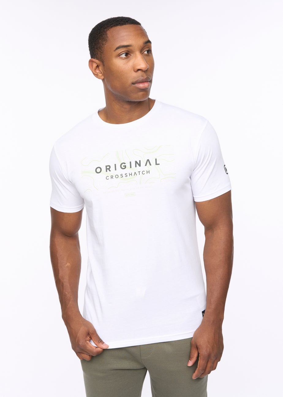 Crosshatch White Mappedout T-Shirt