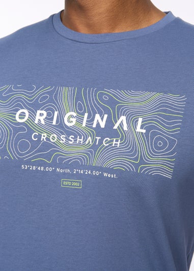 Crosshatch Denim Blue Mappedout T-Shirt