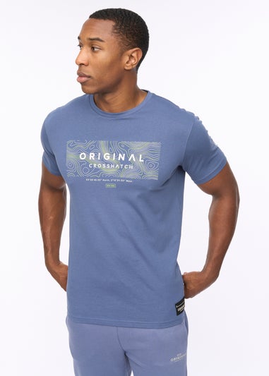 Crosshatch Denim Blue Mappedout T-Shirt