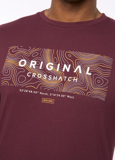 Crosshatch Burgundy Mappedout T-Shirt