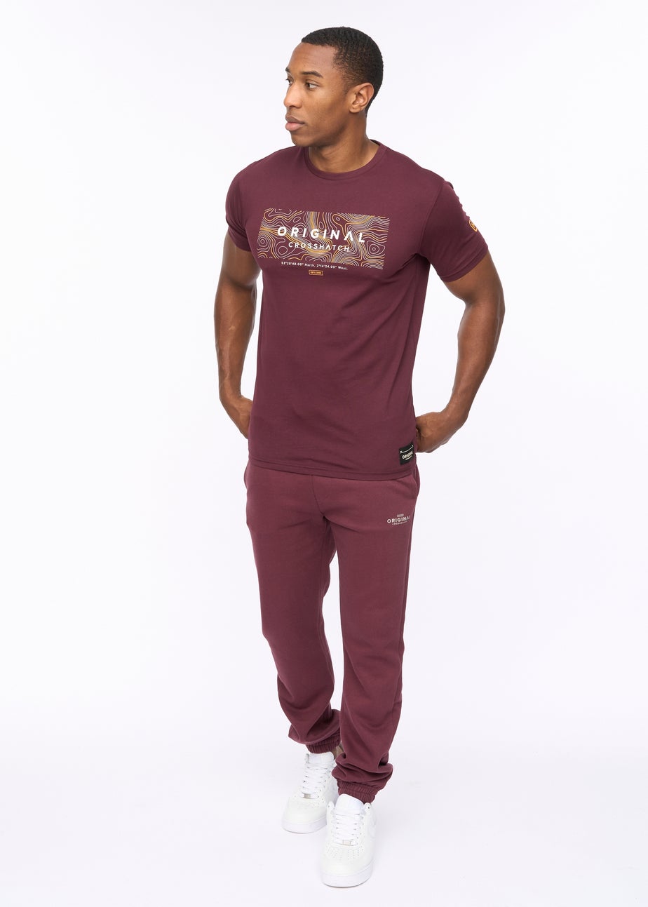 Crosshatch Burgundy Mappedout T-Shirt