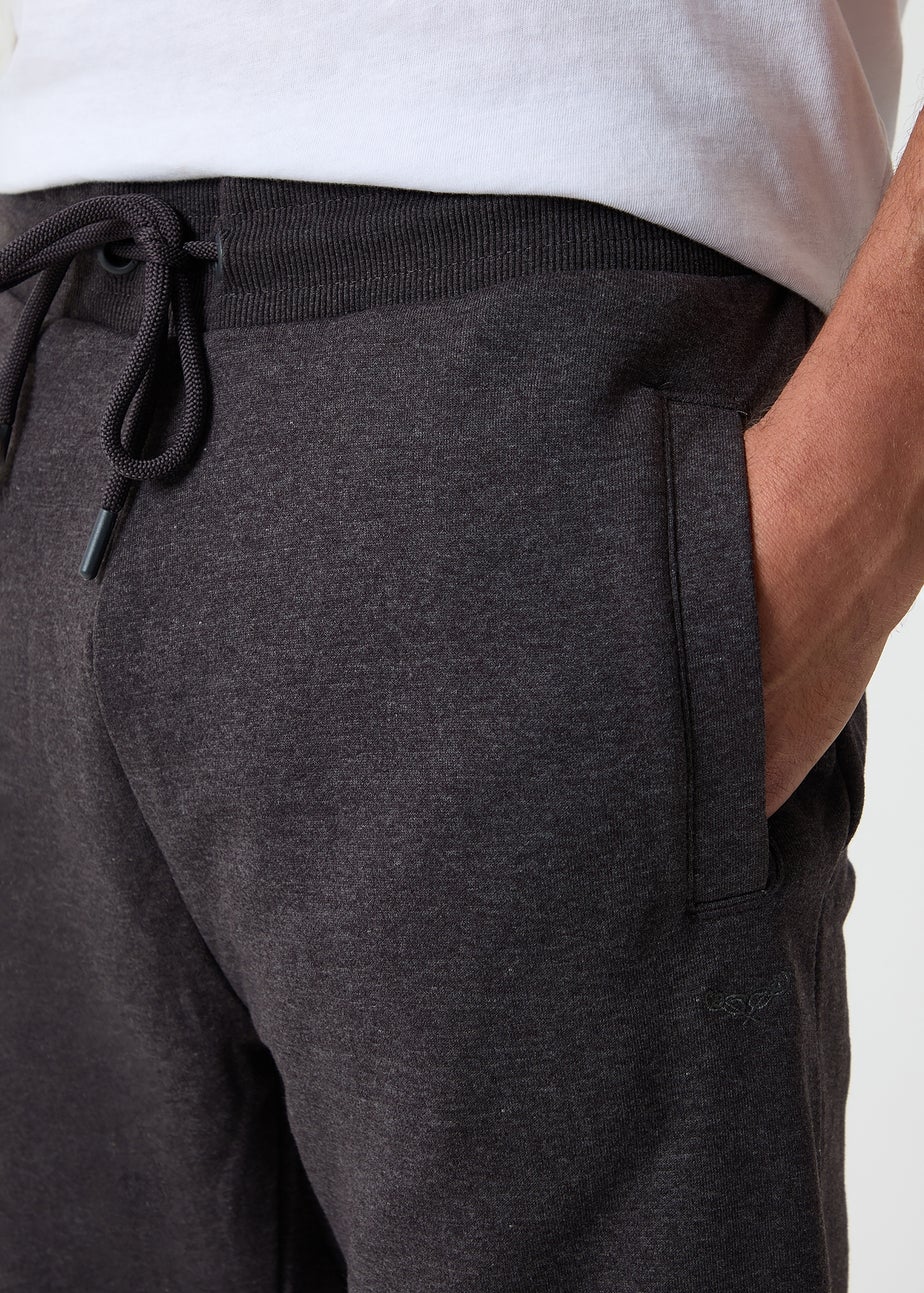 Threadbare Dark Grey Cotton Blend Trifoliate Joggers