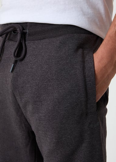 Threadbare Dark Grey Cotton Blend Trifoliate Joggers