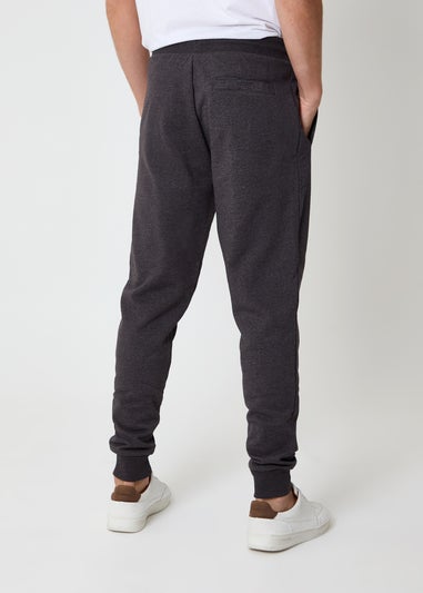 Threadbare Dark Grey Cotton Blend Trifoliate Joggers