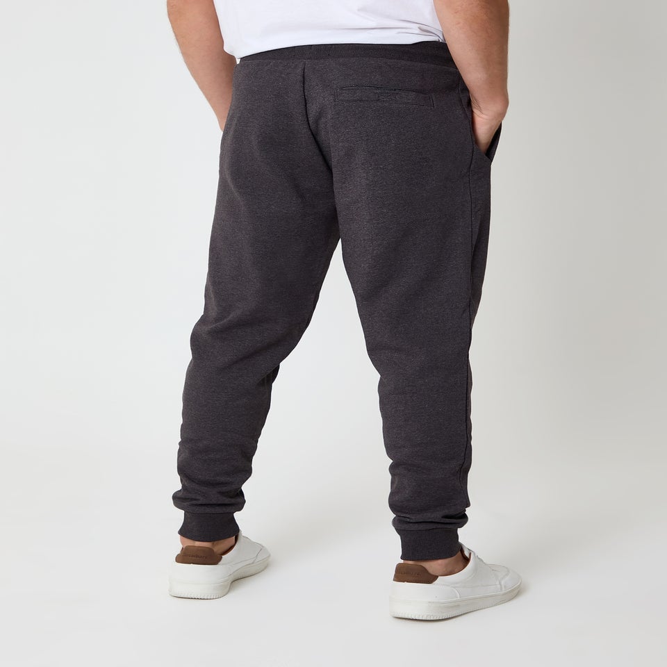 Threadbare Dark Grey Cotton Blend Trifoliate Joggers