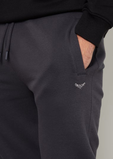 Threadbare Charcoal Cotton Blend Regular Fit Joggers