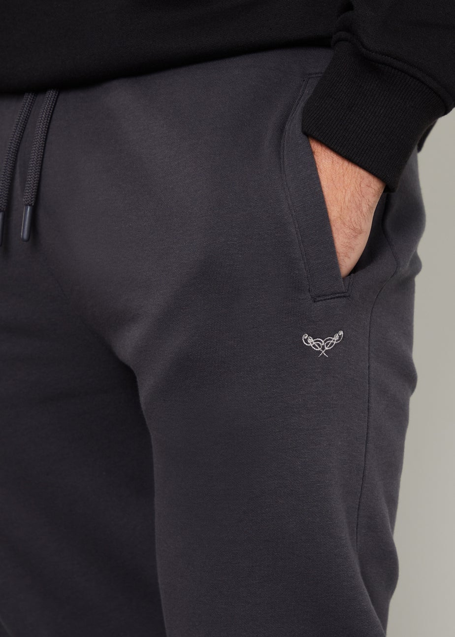 Threadbare Charcoal Cotton Blend Regular Fit Joggers