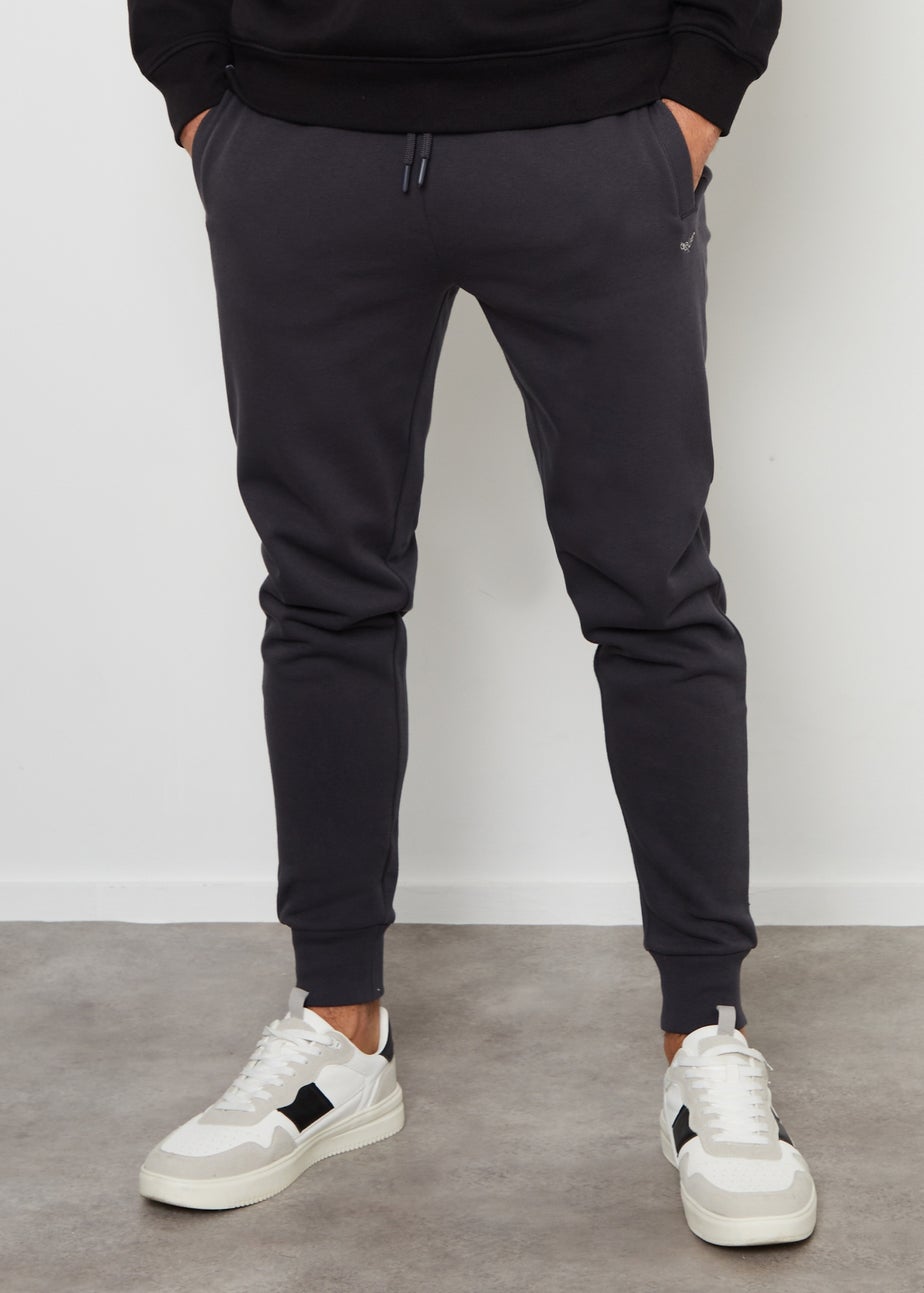 Threadbare Charcoal Cotton Blend Regular Fit Joggers